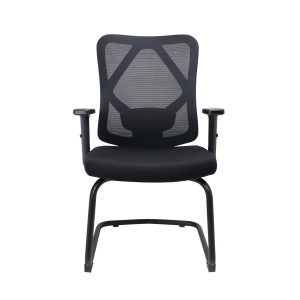 Office Visitor Chair Dubai – black mesh ergonomic guest chair UAE