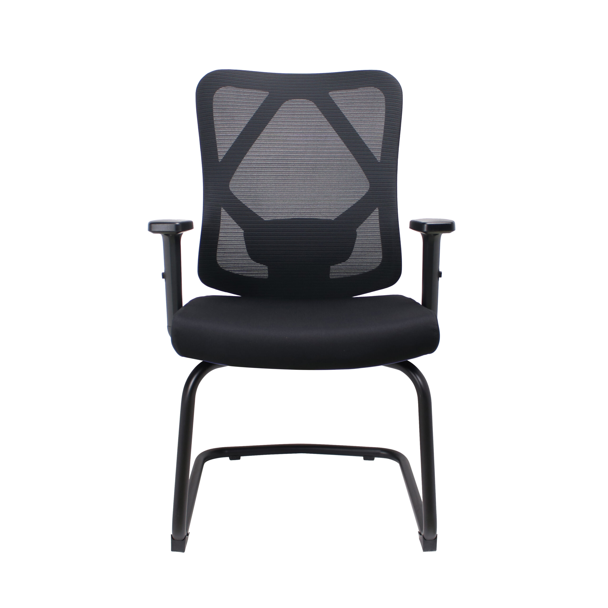 Office Visitor Chair Dubai – black mesh ergonomic guest chair UAE