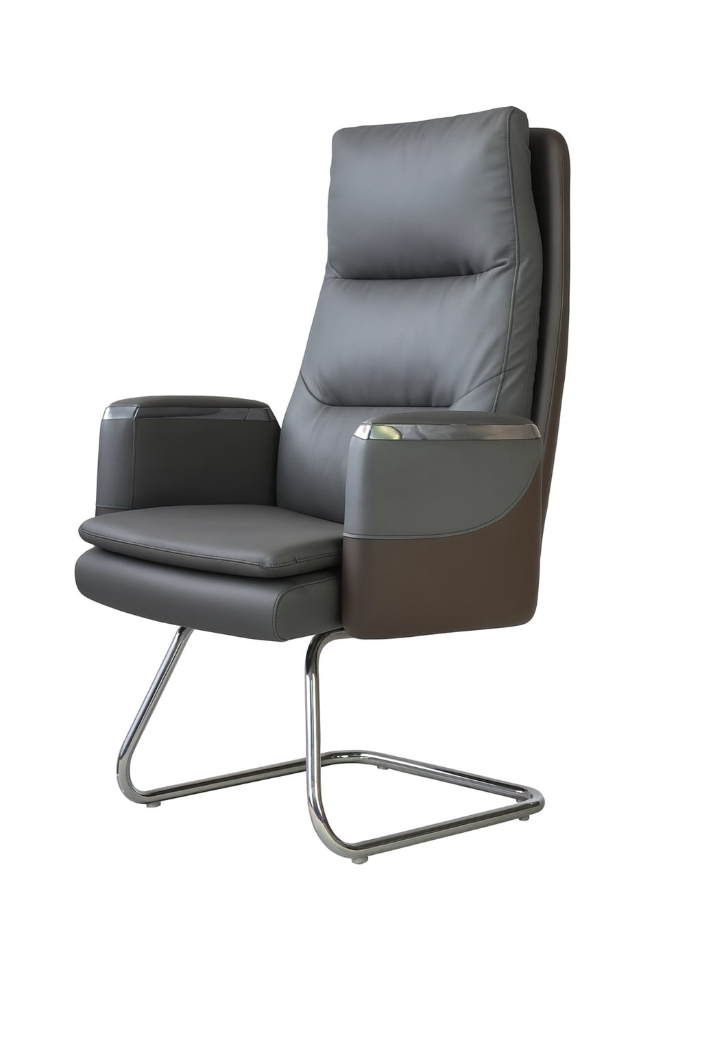 Executive Visitor Leather Chair Dubai – ergonomic two-tone office chair UAE