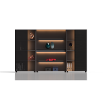 Executive Contemporary LED Cabinet Dubai – modern office storage with LED shelves UAE